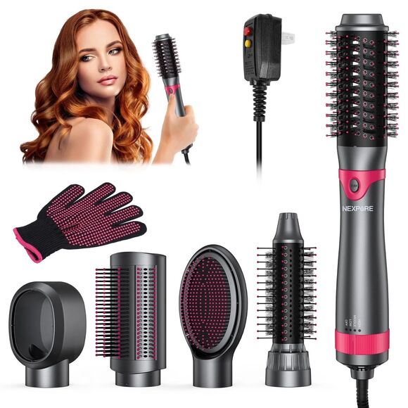 NEXPURE Hair Dryer Brush Set, 1" 5 in 1 Hot Air Brush, Drying, Volumizer Hair St - Picture 1 of 5